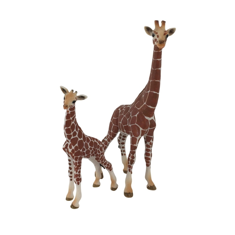 Schleich Giraffe Toy Animal Figure Mom Baby 5/7 Inch Wildlife Figurine Safari